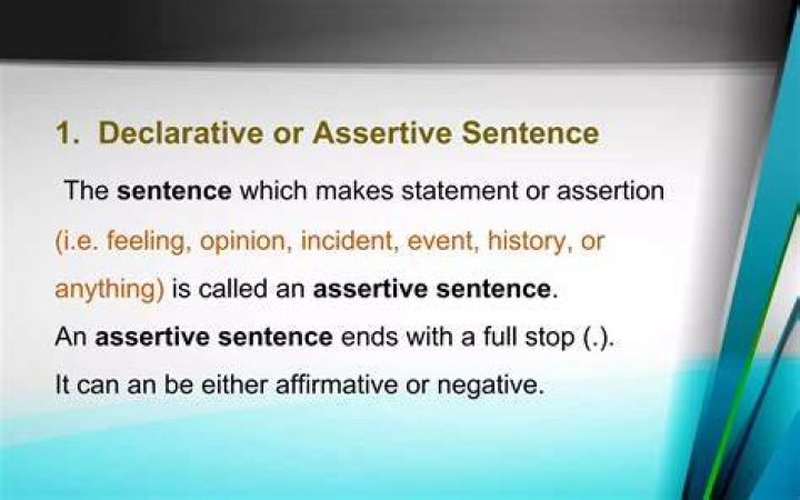 Are assertive and declarative sentences same