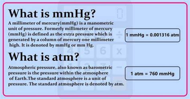 Are ATM and mmHg the same
