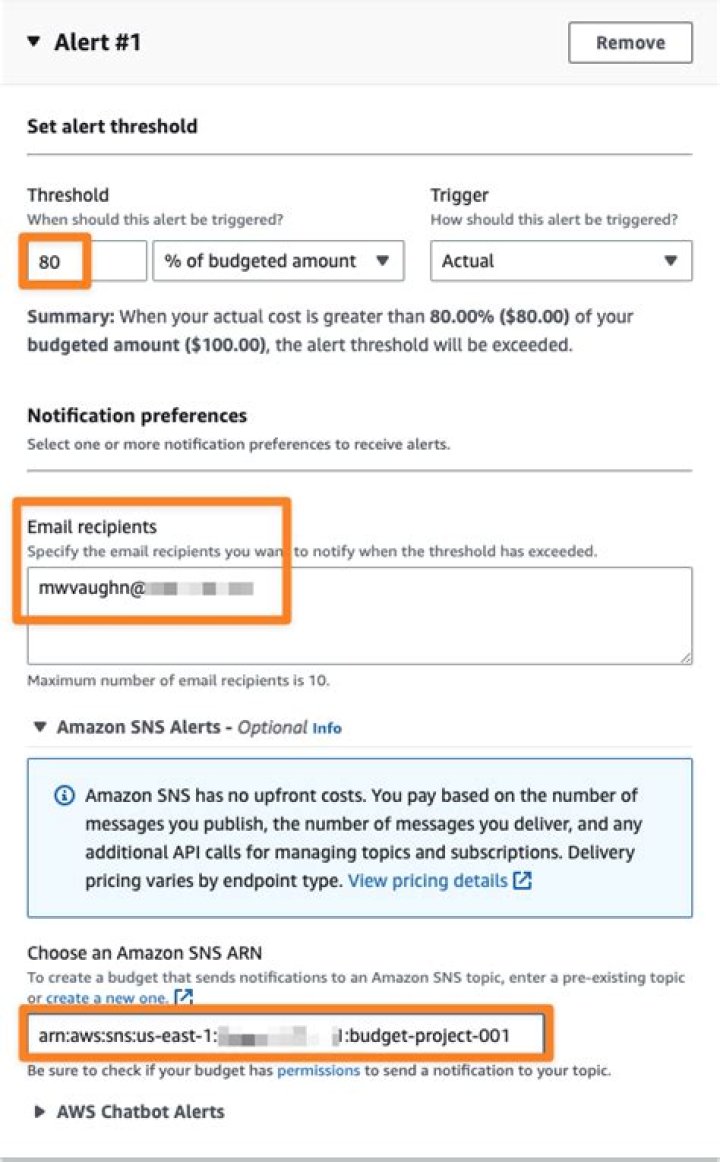 Are billing alerts free AWS