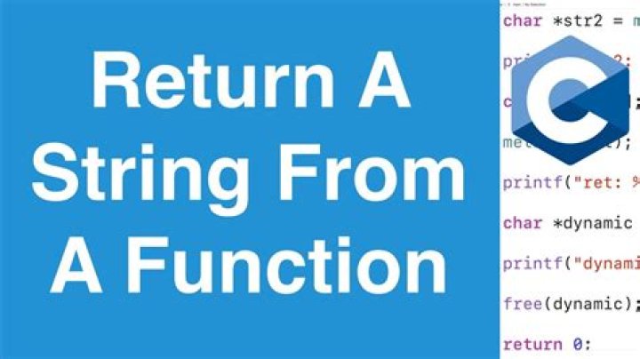 Can a function return string