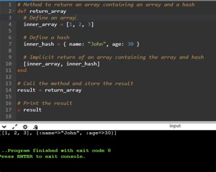Can a method return an array