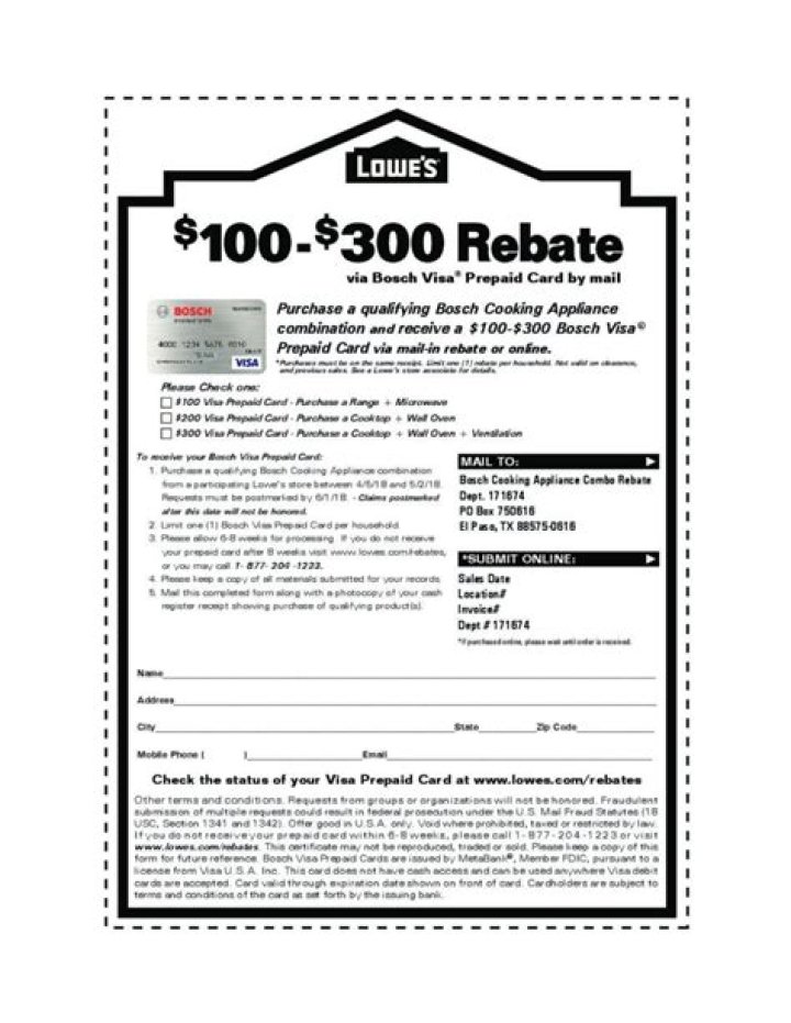 Did not receive Lowes rebate