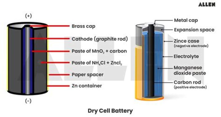 Do dry cells contain a paste