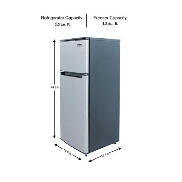 How big is a 10 cubic fridge