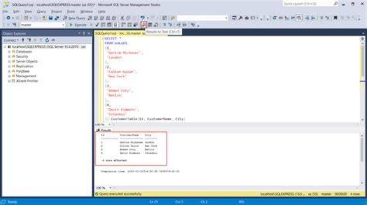 How do I commit in SSMS