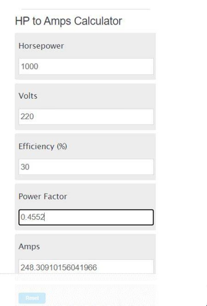 How do I convert HP to amps
