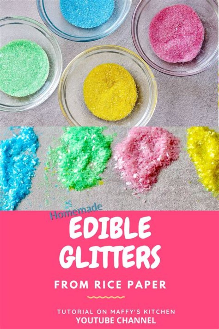 How do I make edible glitter