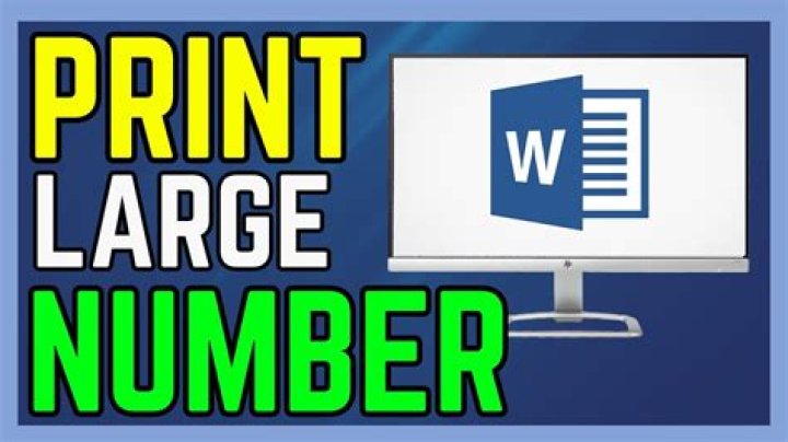 How do I print large numbers