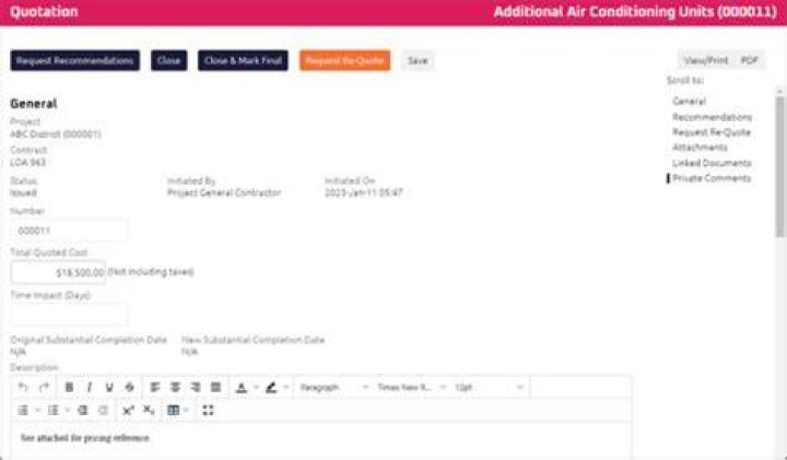 How do I review a contractor