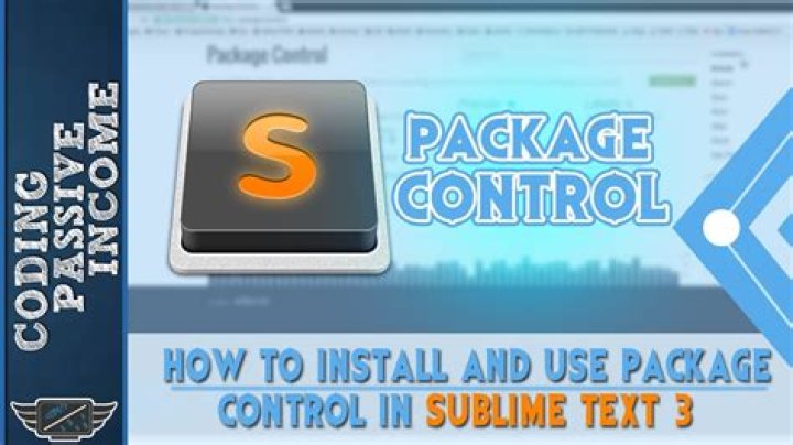 How do I use Sublime Text 3 package control