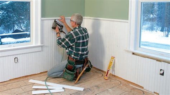 How do you fasten beadboard paneling
