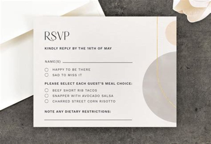 How do you regret only RSVP