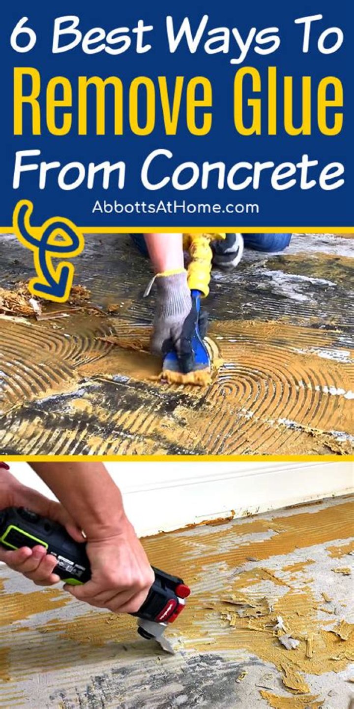 How do you remove polyurethane glue from concrete