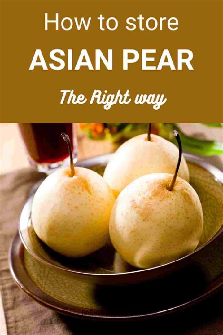 How do you store Asian pears