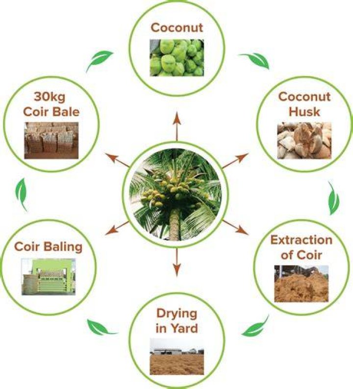 How is coconut coir produced
