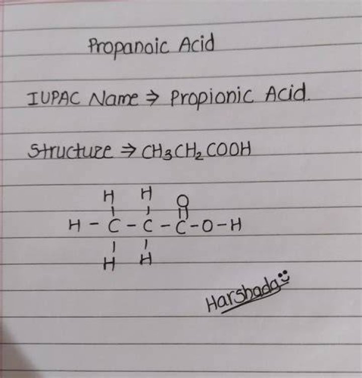How is propanoic acid formed