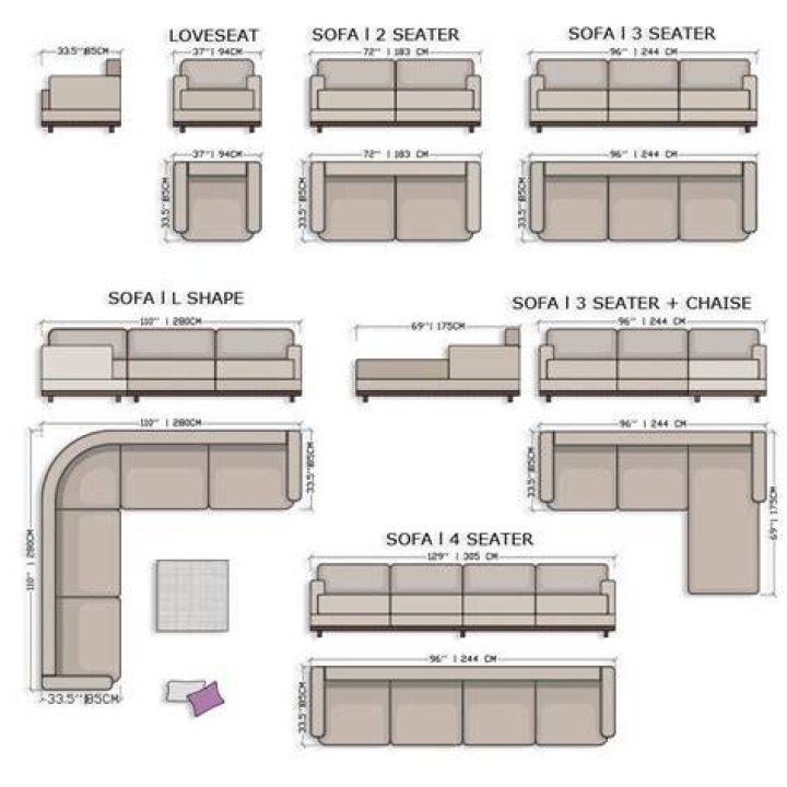How long is a standard sofa