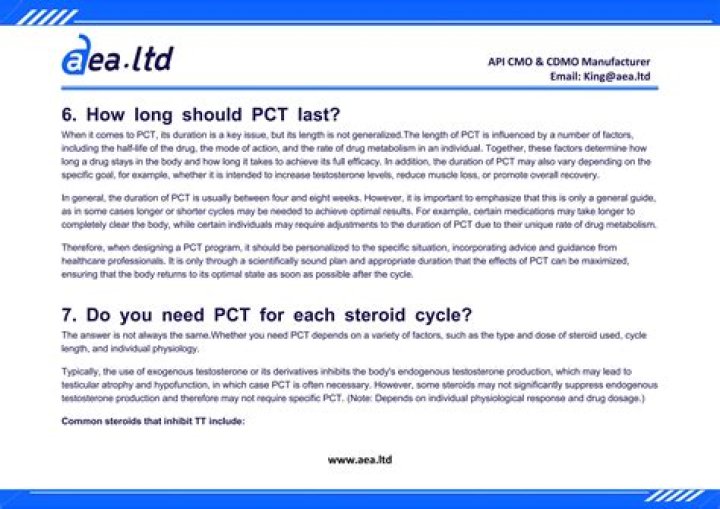 How long should you take PCT