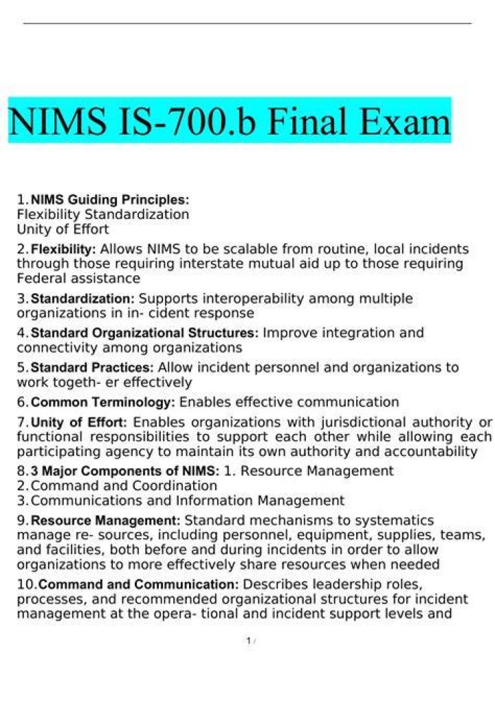 Is-700 NIMS an introduction