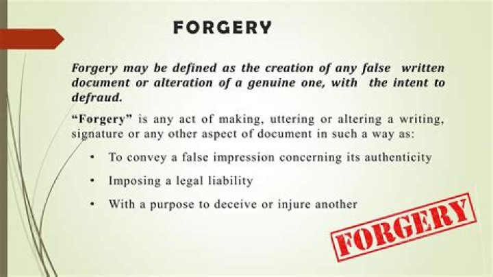 Is forgery punishable by law