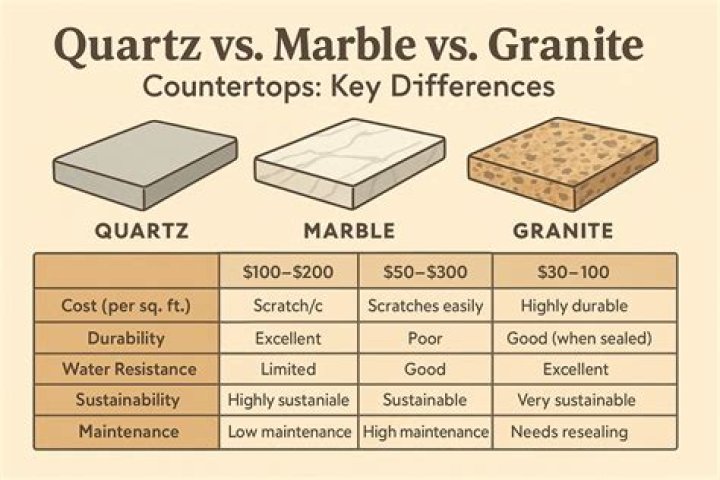 Is quartz better than marble