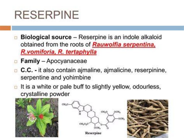 Is reserpine still available