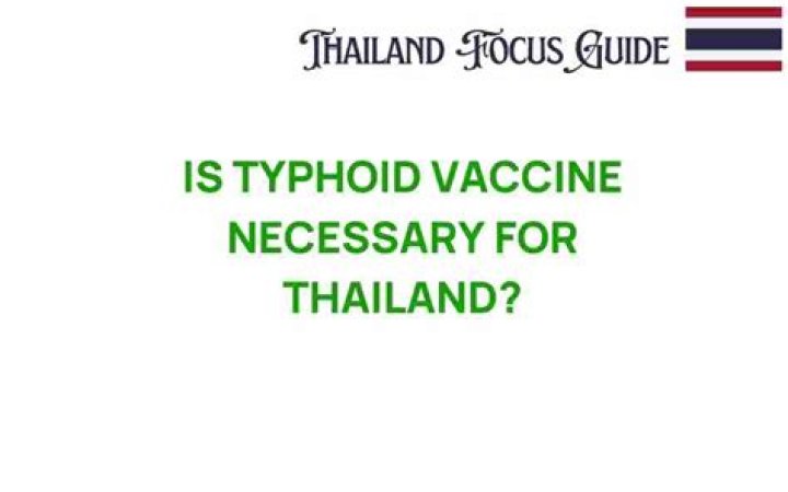 Is Typhoid vaccine necessary
