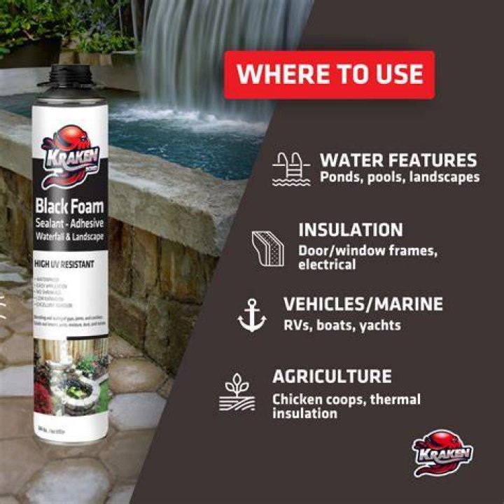 Is waterfall foam waterproof