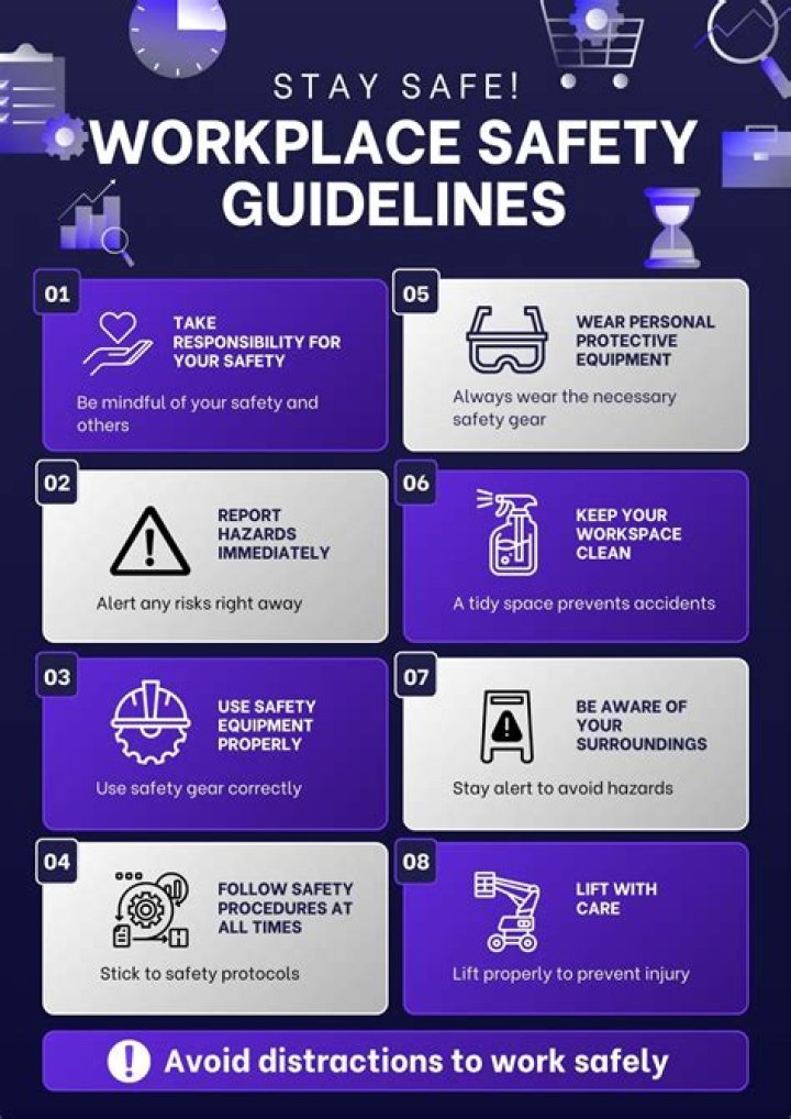What are 5 safety guidelines