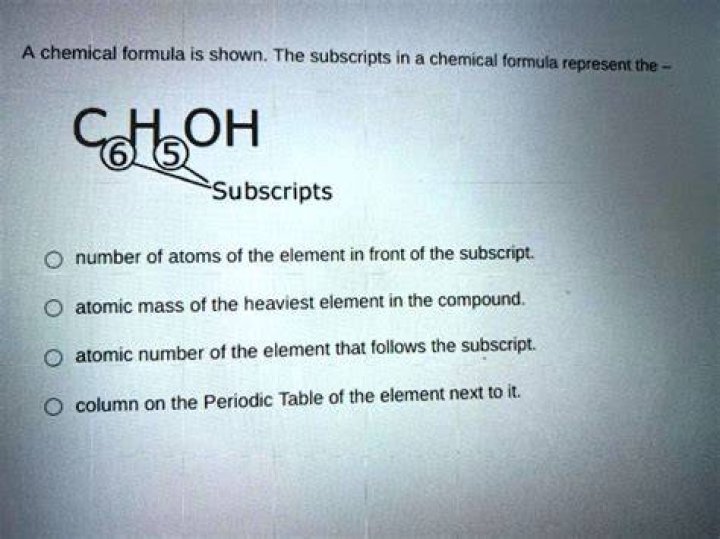 What are chemical subscripts