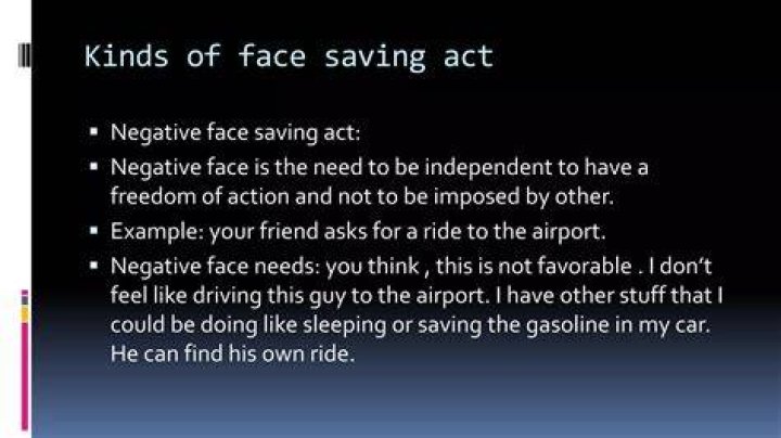 What are negative face needs