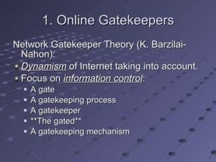 What are online gatekeepers