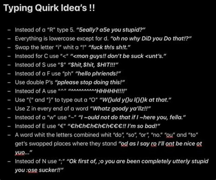 What are some quirk examples