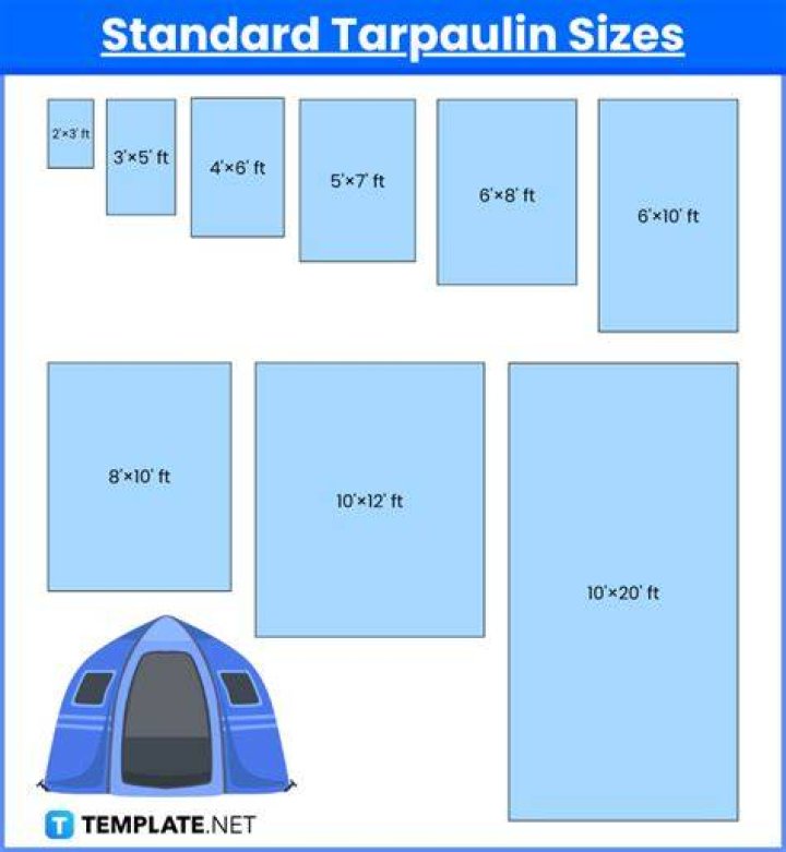 What are standard tarp sizes