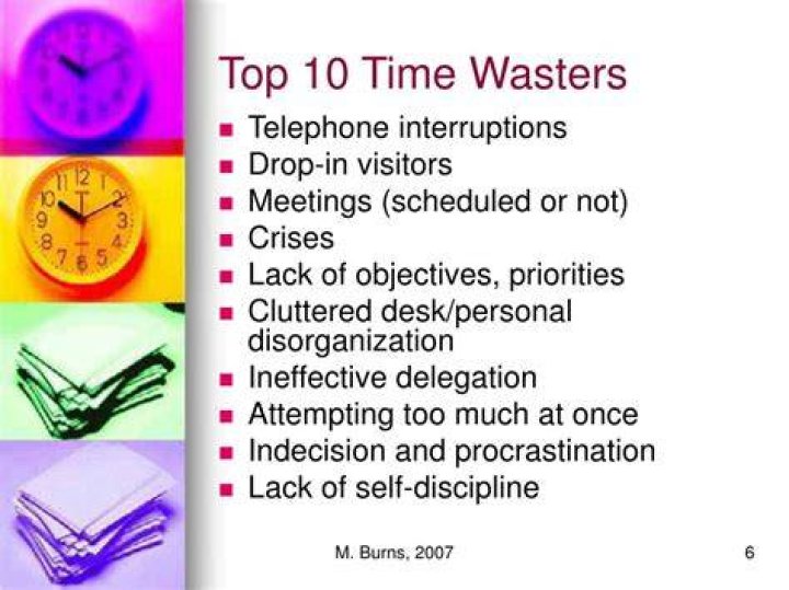What are top 10 time wasters