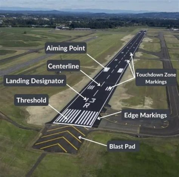 What do lines on runway mean