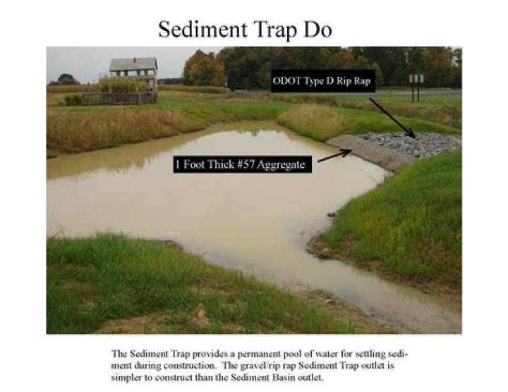 What does a sediment trap do