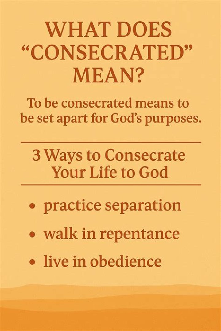 What does consecrated mean biblically