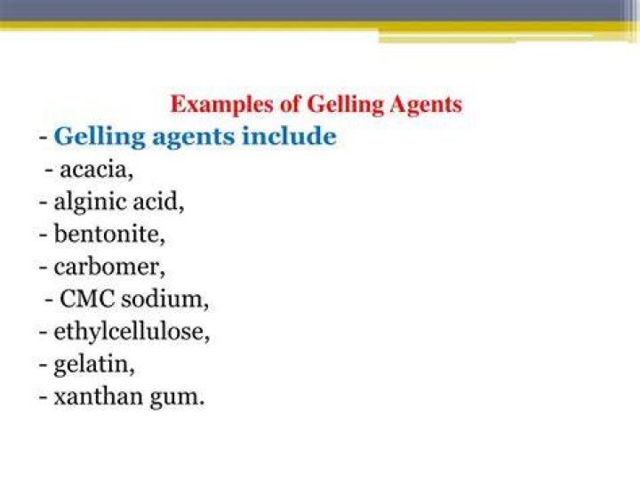 What does gelling agent mean