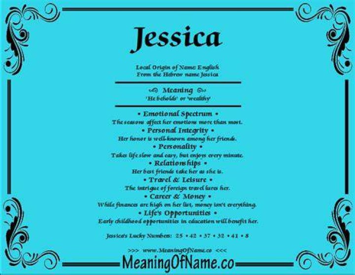 What does Jessica name mean