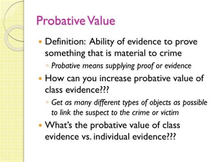 What does not probative mean