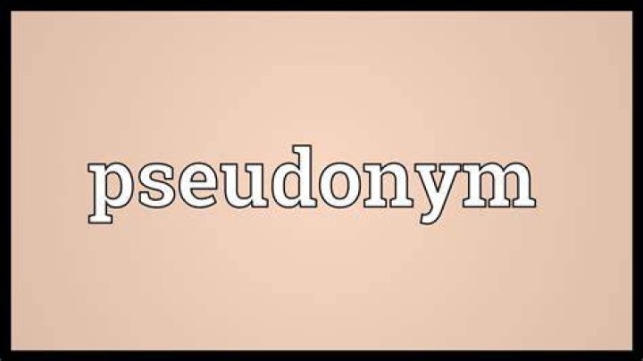 What does the word pseudonym