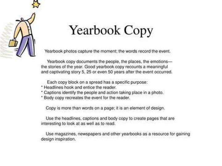 What is a copy for yearbook