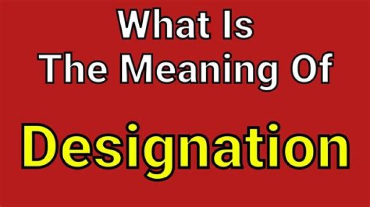 What is a designate position