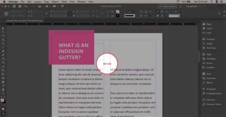 What is a gutter on Indesign
