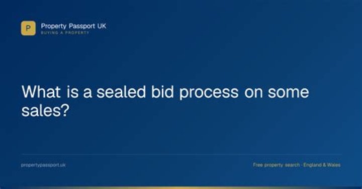What is a sealed bid process