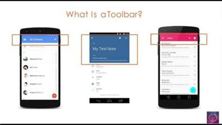 What is a toolbar in Android