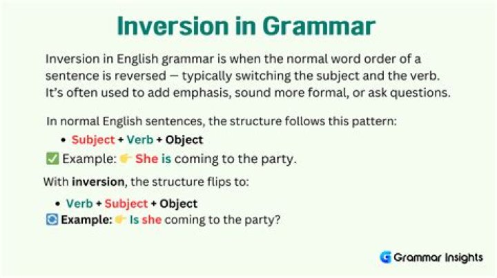 What is an inversion grammar