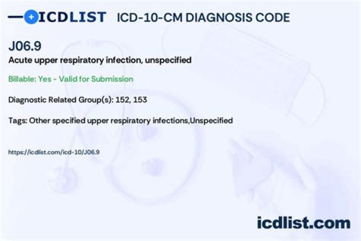 What is diagnosis code j06 9