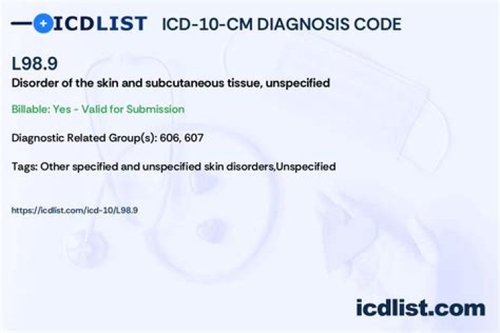 What is diagnosis code l98 9